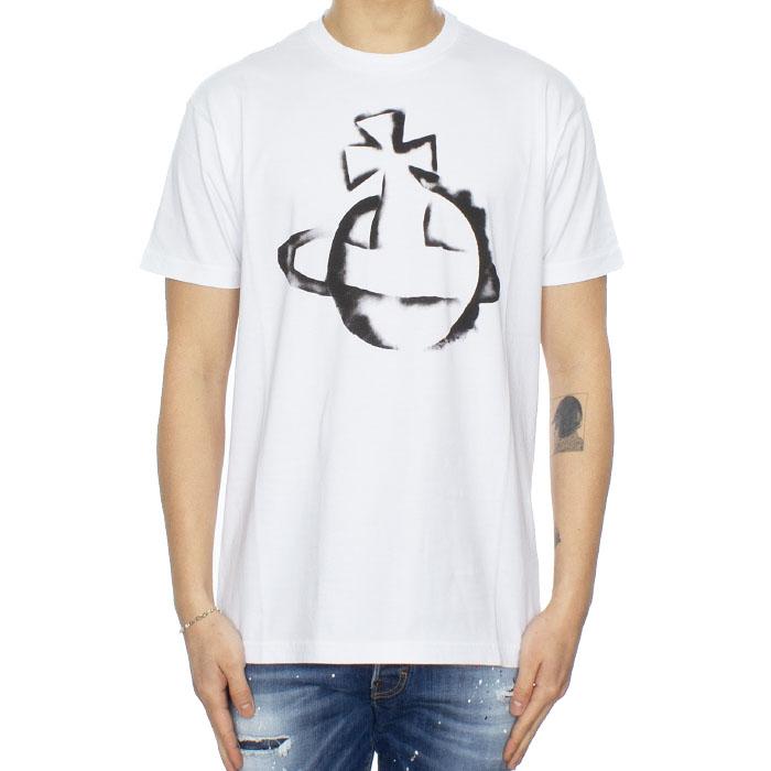 Vivienne Westwood Stencil ORB Classic T-Shirt White Men’s Cotton