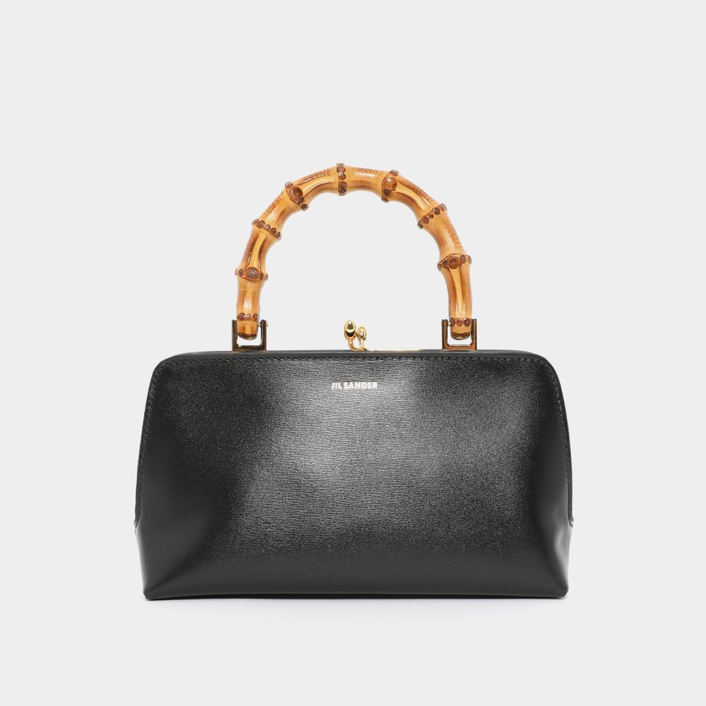 JIL SANDER Logo Bamboo Mini Tote Bag Black Women’s