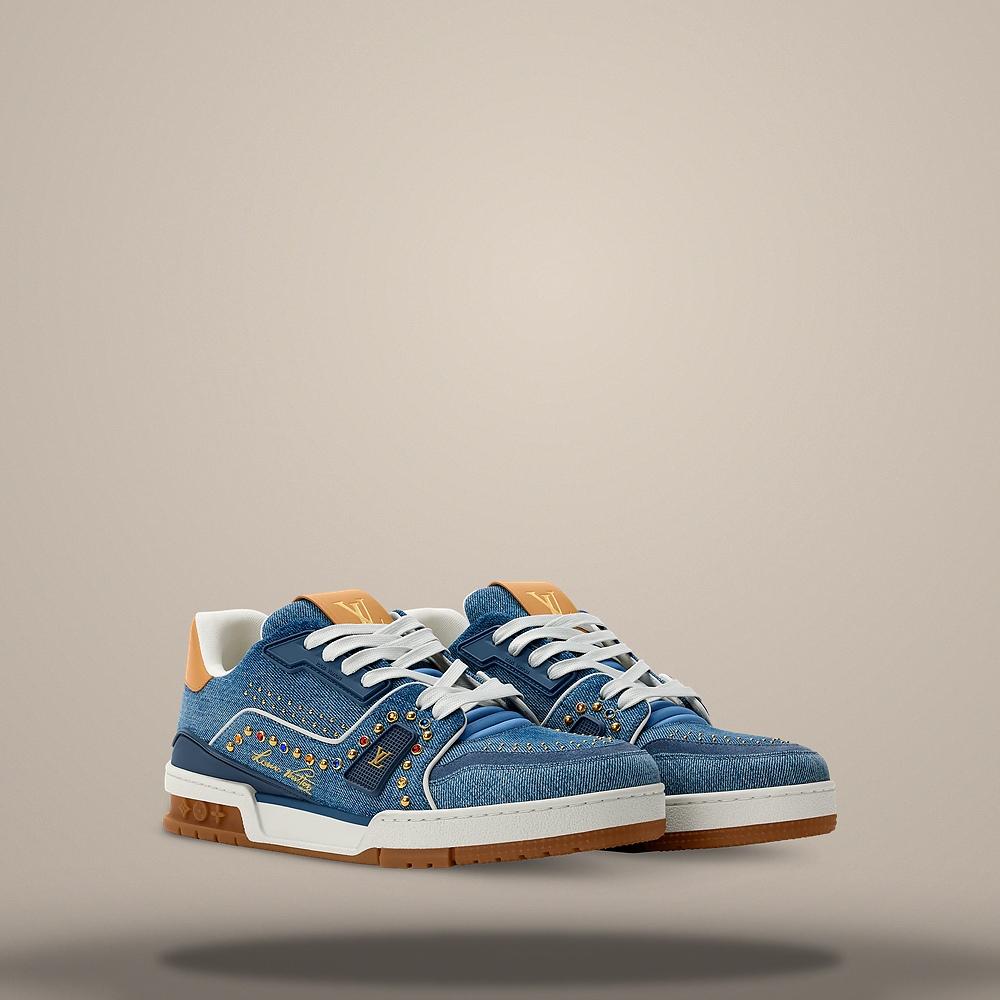 Louis Vuitton LV Trainer Blue Low-Top Sneakers 1AKCI2