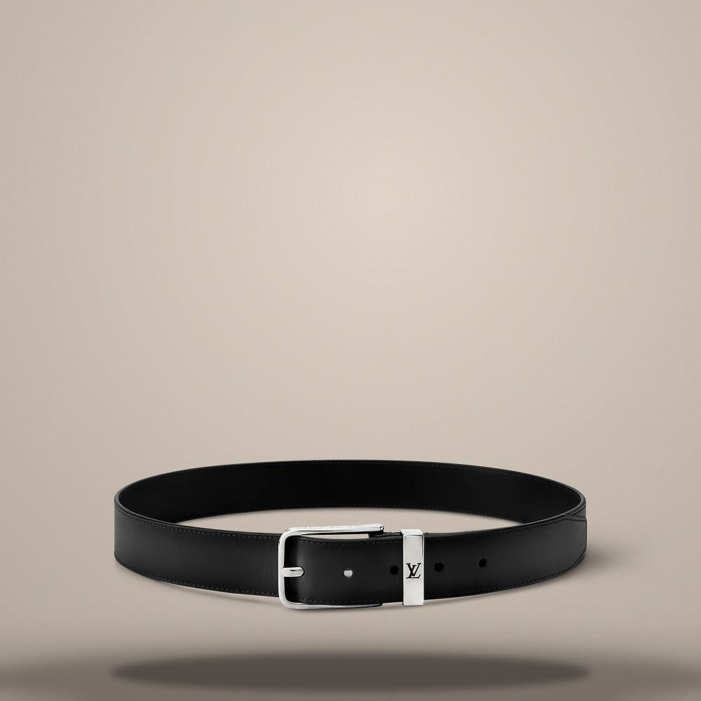 Louis Vuitton Patinated Leather 35mm Belt Black M4507