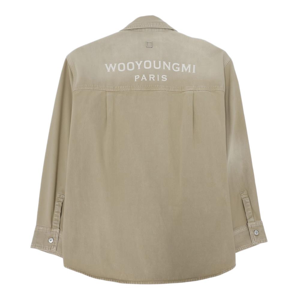 WOOYOUNGMI Back Logo Men's Denim Long-Sleeve Shirt