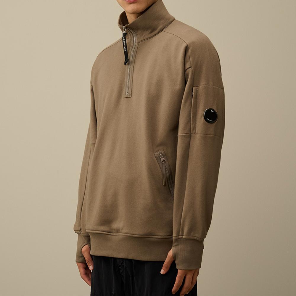 CP Company Diagonal Fleece Half-Zip Sweatshirt Men’s Green