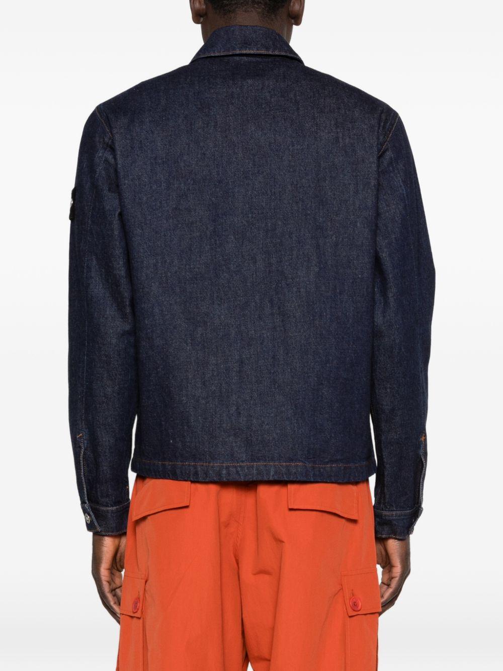 STONE ISLAND Denim Casual Jacket Blue FW26 Men’s Jacket