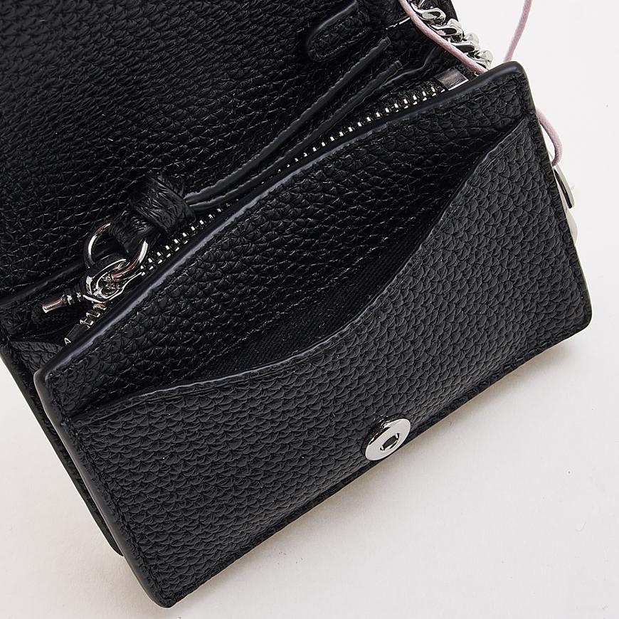 GANNI Women’s Grain Leather Flap Card Holder A7278 099