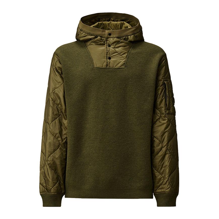 CP Company Men’s Merino Wool Half-Button Crewneck Sweater 19CMKN063A 006390M 652