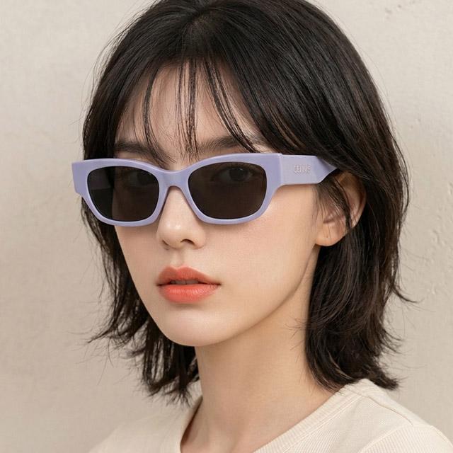CELINE Monochrome 01 Lilac Acetate Square Sunglasses