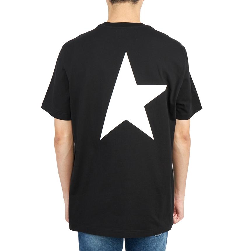 GOLDEN GOOSE Men’s Short Sleeve T-Shirt Navy Cotton
