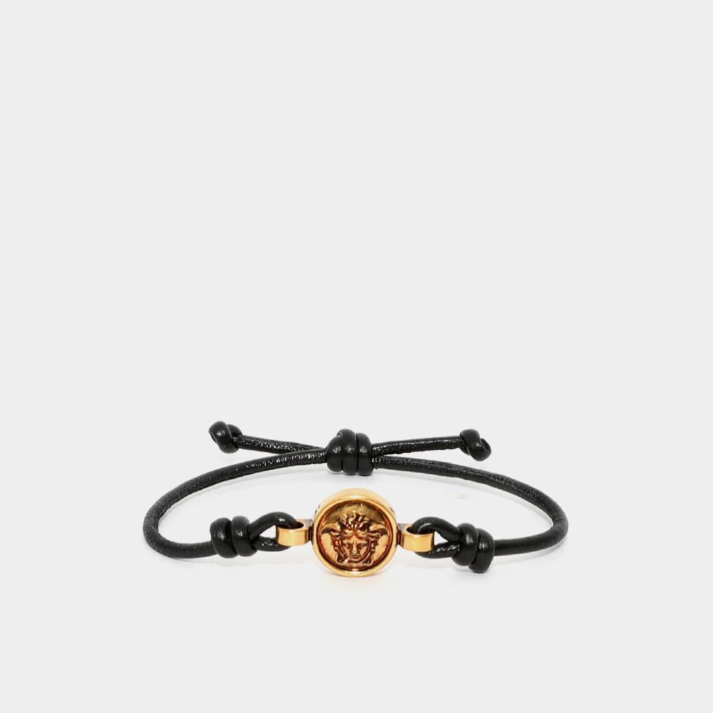 Versace Medusa Leather Strap Bracelet for Women 1024482 1A00637 1B75J