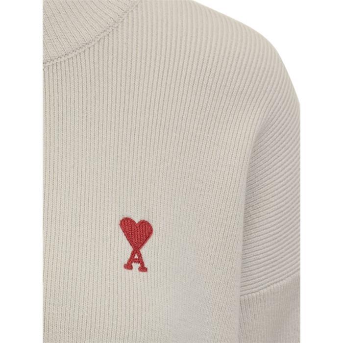 AMI Unisex Heart Logo Crewneck Knit Sweater UKS046