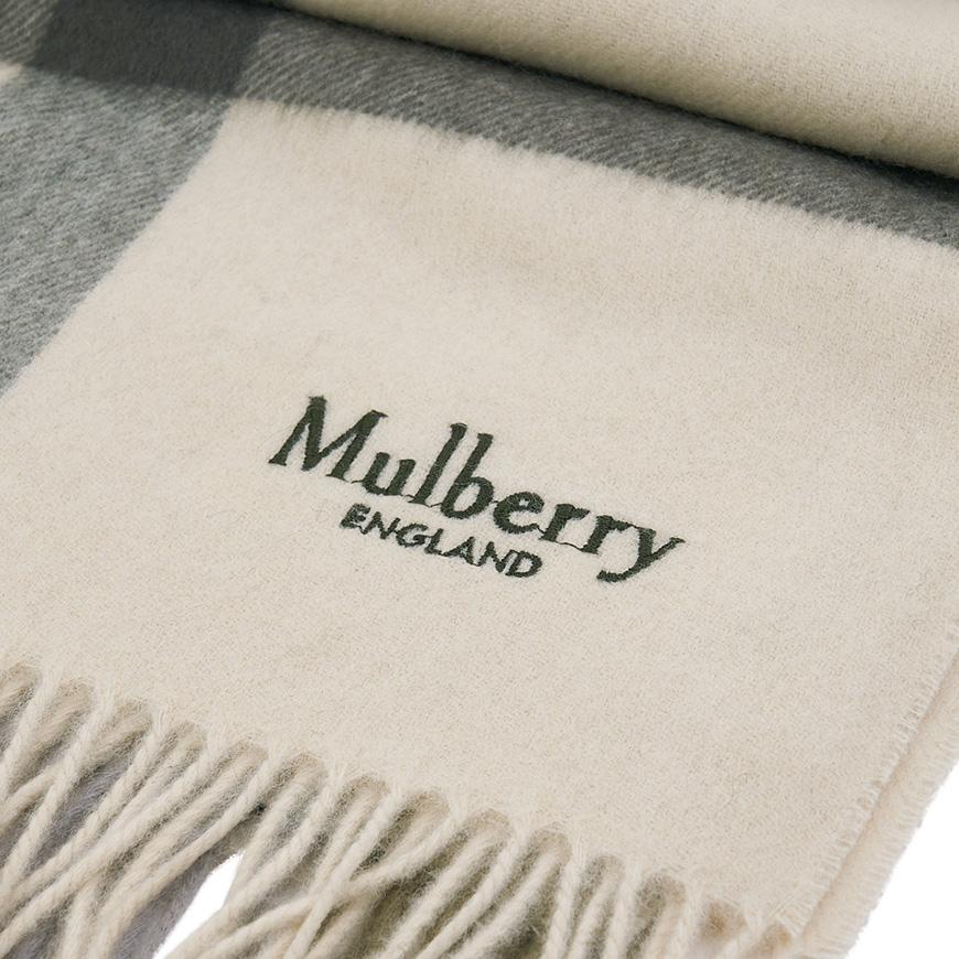 Mulberry Women’s Large Check Wool Scarf VS4295 889 W563