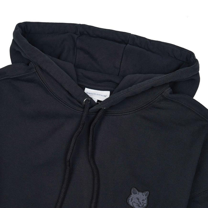 Maison Kitsune Men's Fox Head Patch Oversized Hoodie LM00705KM0001 BK