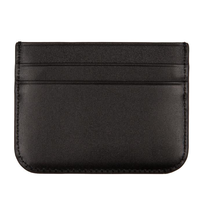 Tory Burch Logo Black Leather Card Holder Wallet