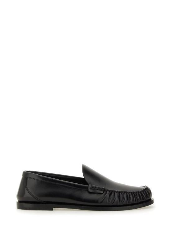 Saint Laurent Black Leather Loafers 820645 1YU00 1000