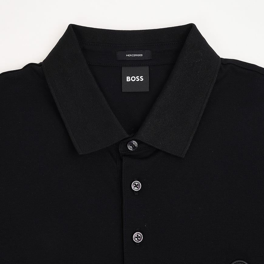 HUGO BOSS Men’s Mercerized Cotton Polo Shirt Black 505558 29 001