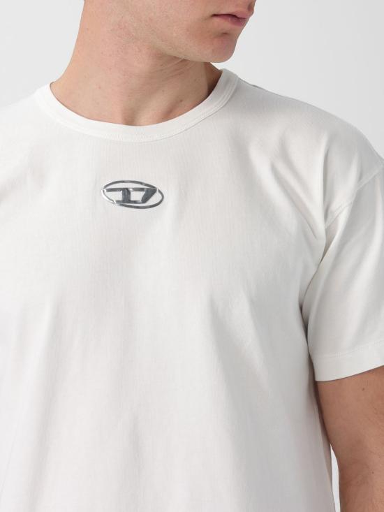 DIESEL Short Sleeve T-Shirt for Men A202970JMBB141 WHITE DOM