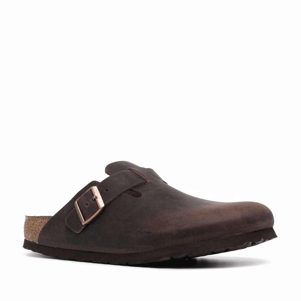 Birkenstock Boston Havana Unisex Leather Clogs Slippers 860133
