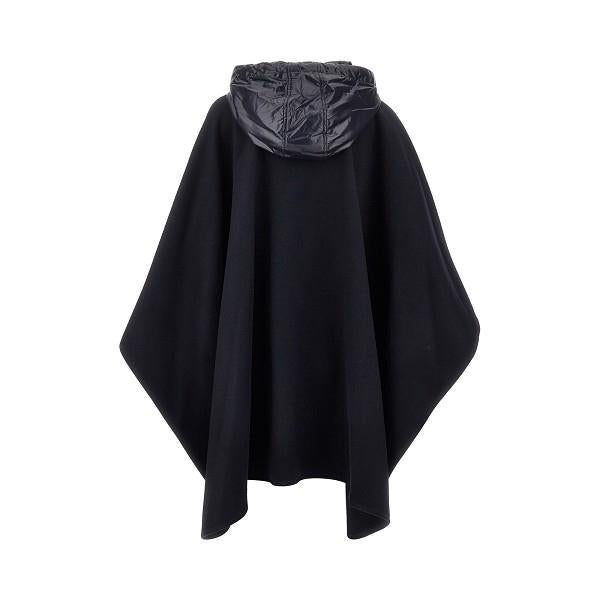 Moncler Wool Scarf Navy Ribbed Knit Scarf