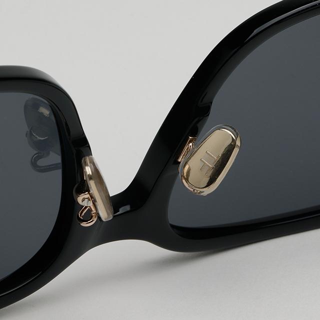 TOM FORD Black Square Acetate Sunglasses Asian Fit Unisex TF1136K 01A