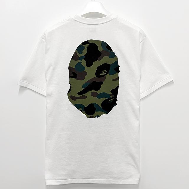 BAPE Giant First Camo Big Ape Head Short Sleeve T-Shirt White/Gray