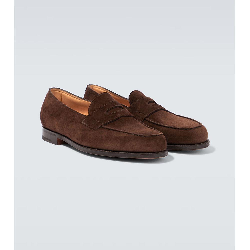 JOHN LOBB Dark Brown Suede LOPEZ Men’s Loafers