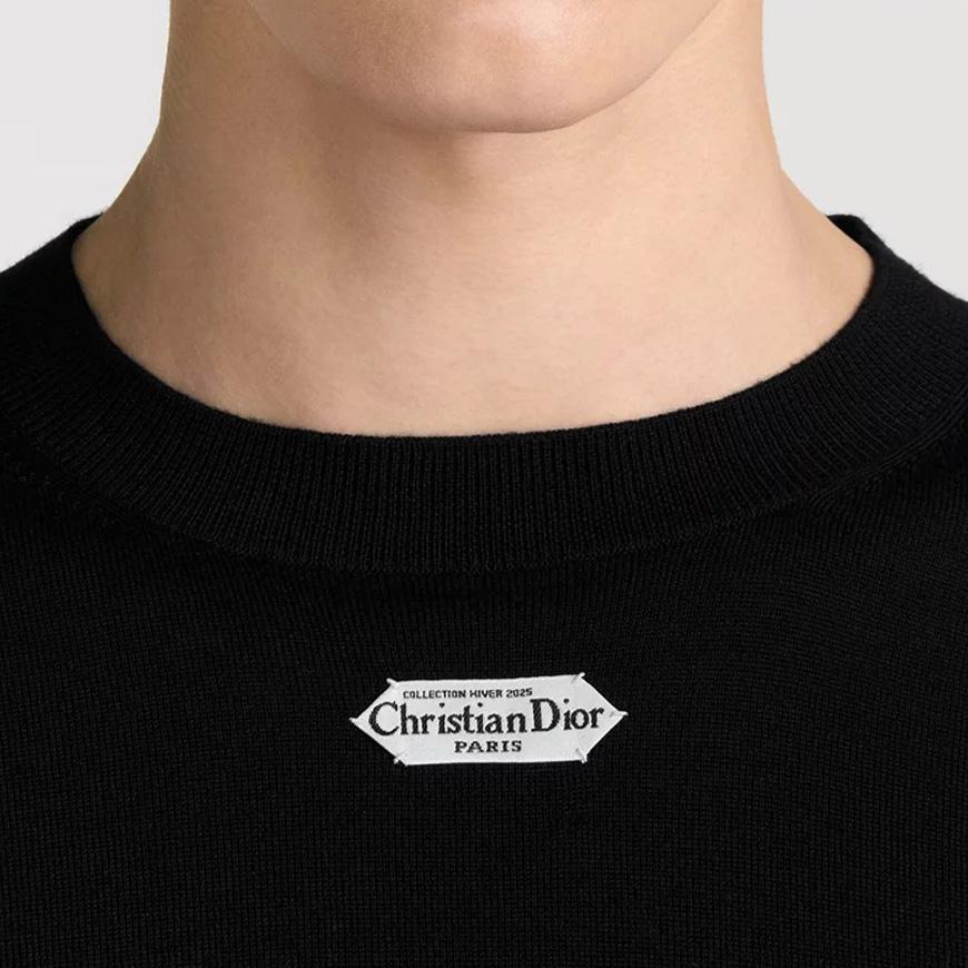 DIOR MEN Paris Label Crewneck Knit Sweater for Men 543M620A2019 900