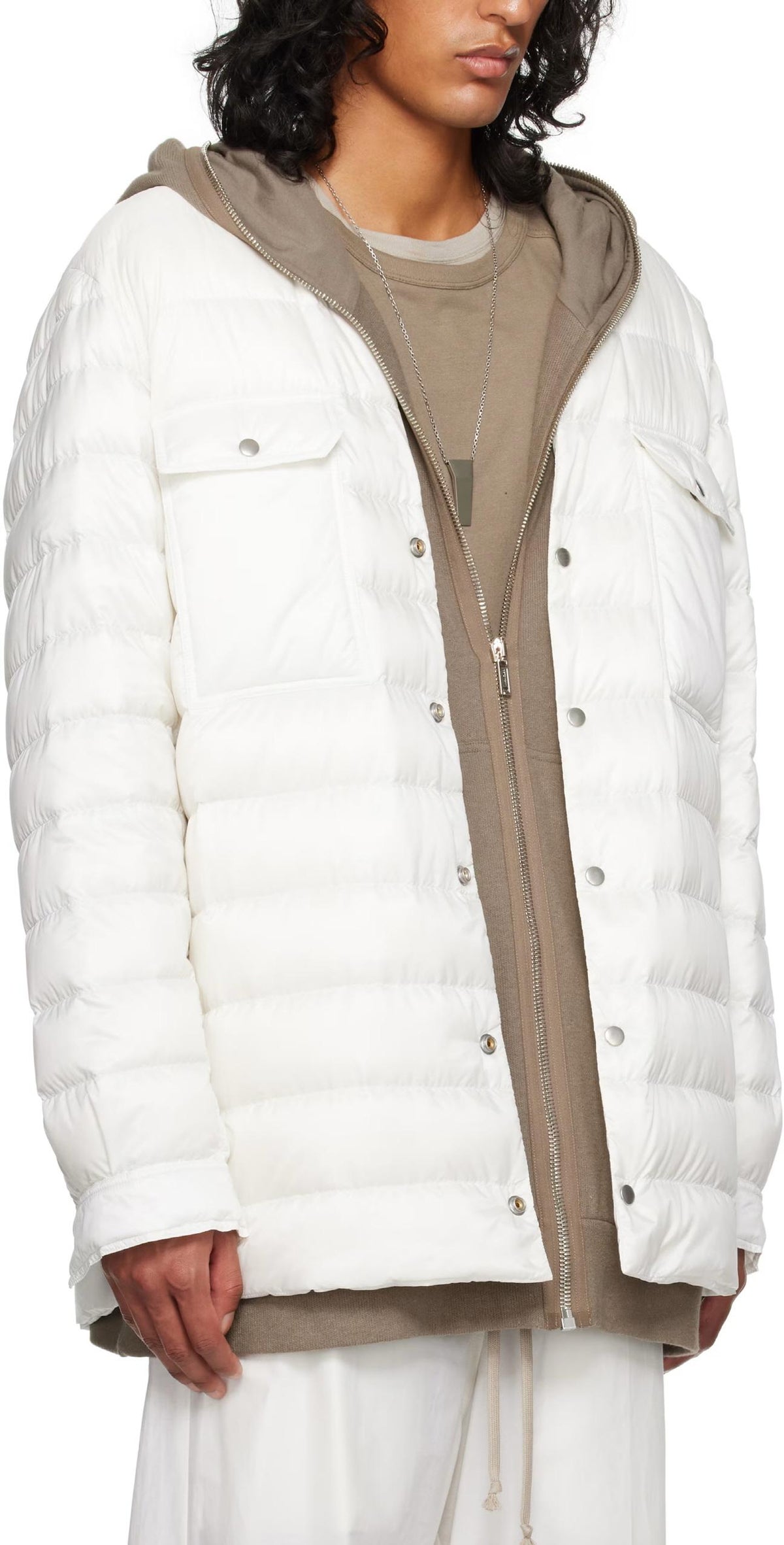 Moncler Milk Down Puffer Overshirt Jacket M4426 41 2F00001 M4426 041