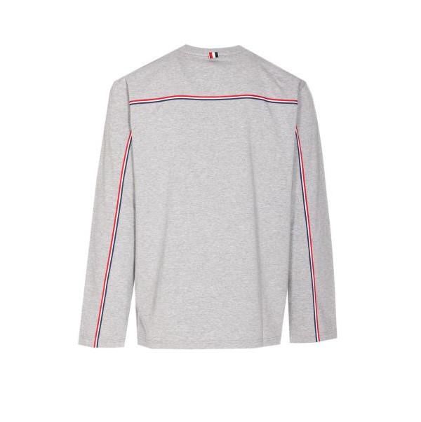 THOM BROWNE Oversized Long Sleeve Jersey T-Shirt Gray Men