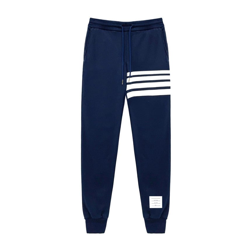 THOM BROWNE Armband Cotton Sweatpants Joggers Navy Men