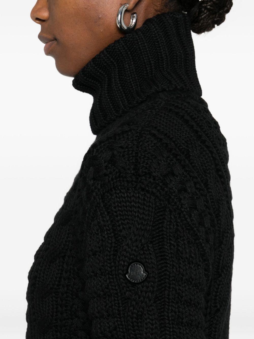 Moncler Black Wool Turtleneck Sweater