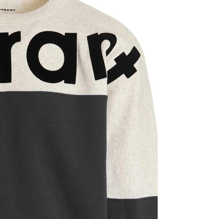 Isabel Marant Fleece Crewneck Sweatshirt Gray Men