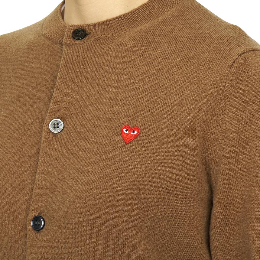 Comme des Garcons Mini Red Heart Patch Loose Fit Unisex Cardigan AX N079 051 3