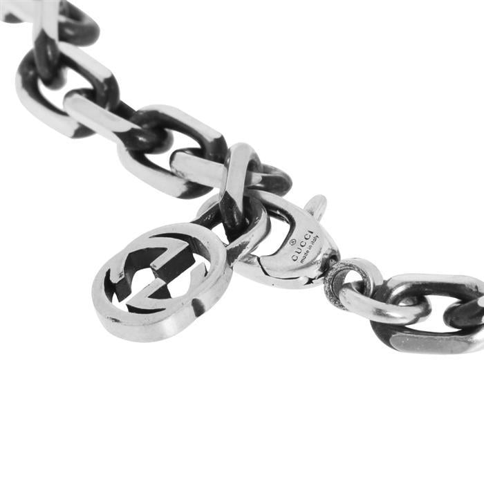 GUCCI Interlocking G Silver Necklace YBB616941 001