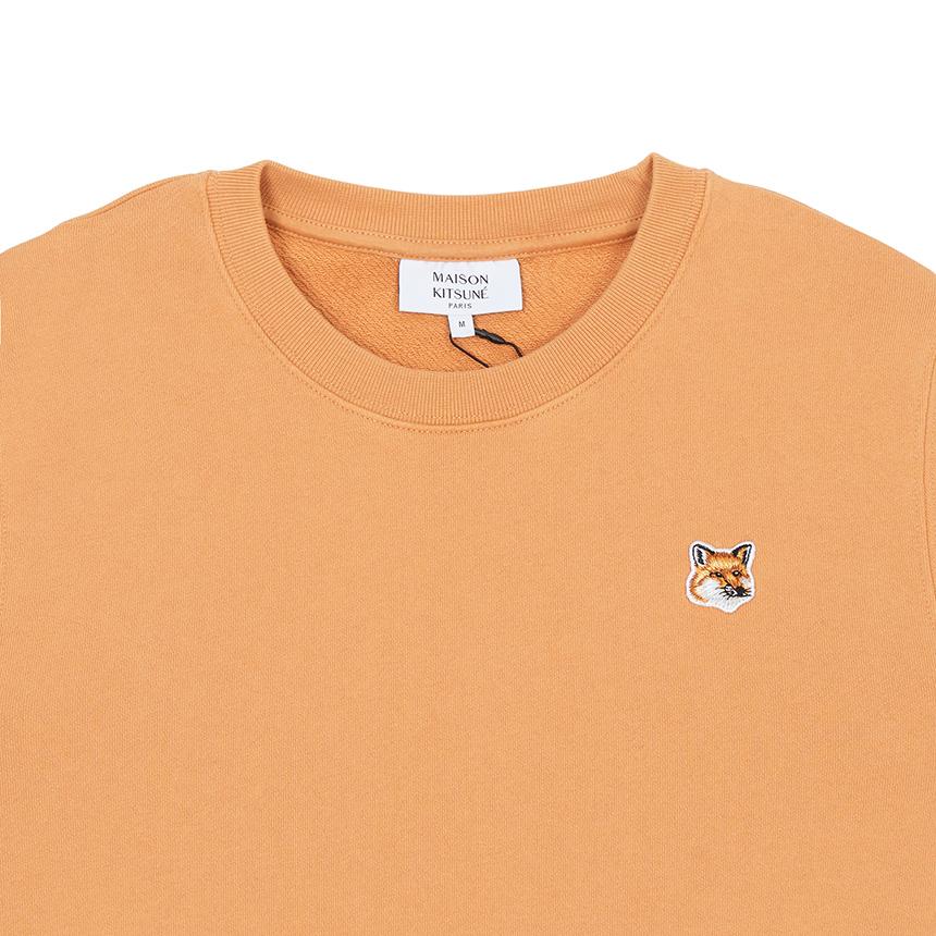 Maison Kitsune Fox Head Logo Womens Sweatshirt Ivory Cotton LW00302 KM0001 0131