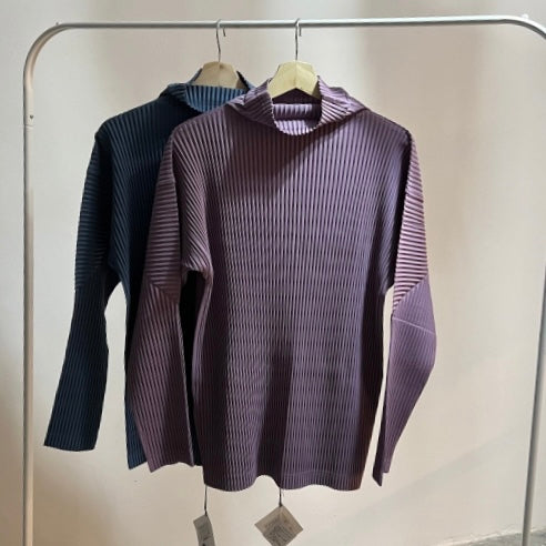Issey Miyake Homme Plissé Monthly Long Sleeve Turtleneck T-Shirt JK173