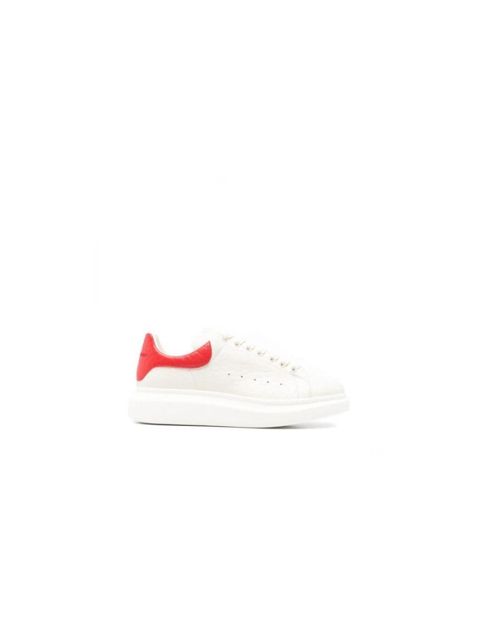 Alexander Mcqueen Oversized Leather Low-Top Sneakers 807881 WHAEG 9095