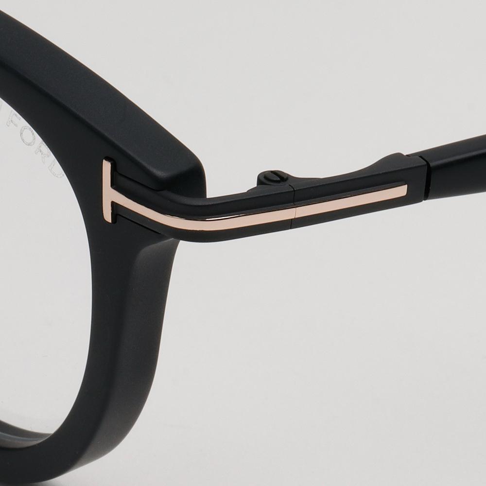 TOM FORD Matte Black Round Blue Light Blocking Eyeglasses Unisex TF6009DB 002