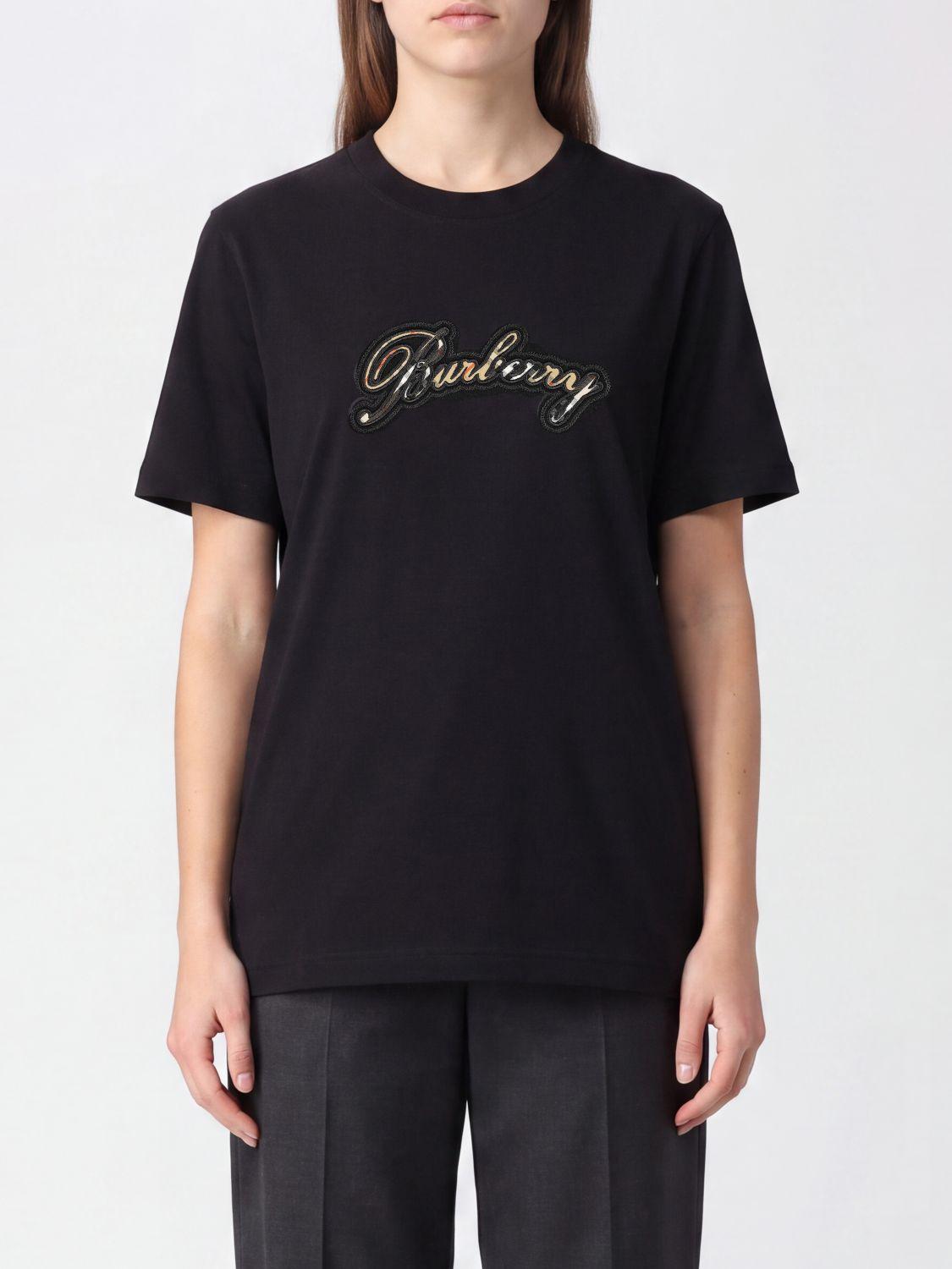 BURBERRY Short Sleeve T-Shirt Women’s Cotton Crewneck White