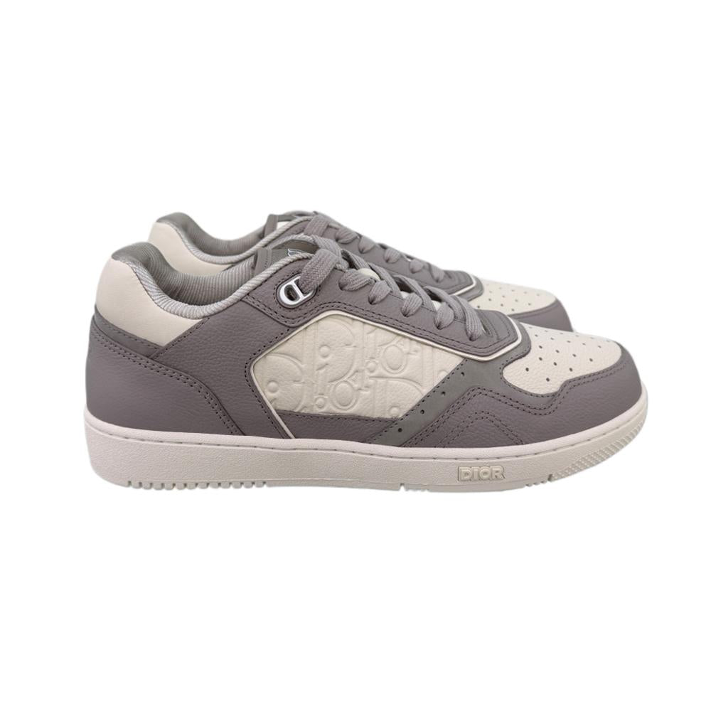 DIOR B27 Uptown Low-Top Sneakers White Gray Leather Men's