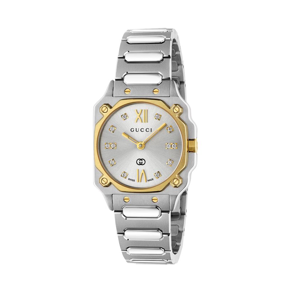 GUCCI Flat Women’s Metal Quartz Watch 24mm YA166503 G