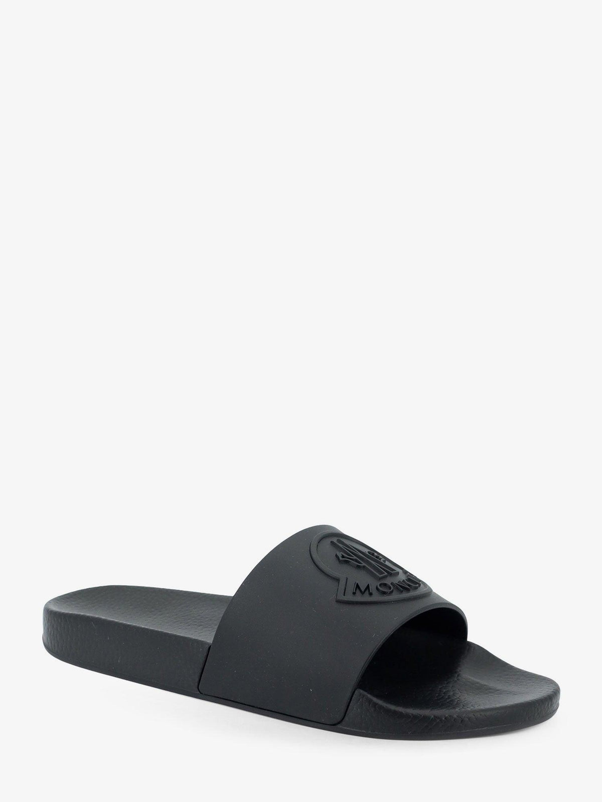 Moncler Black Logo Slide Sandals for Men