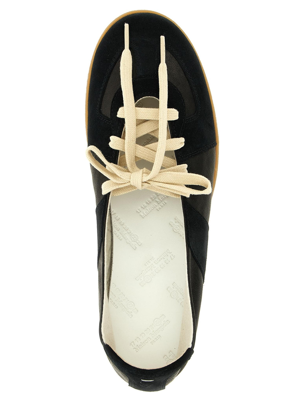 Maison Margiela Black Leather Low-Top Sneakers
