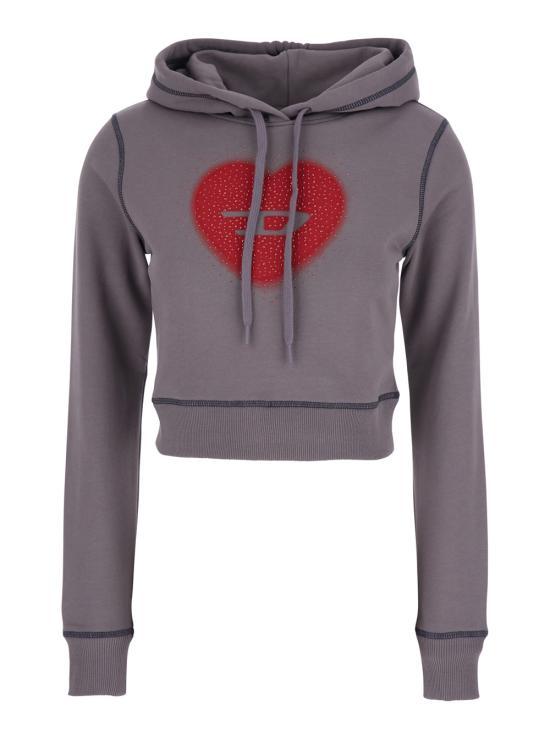 DIESEL Women’s Hooded Sweatshirt A21952 0N 96I GREY DOM