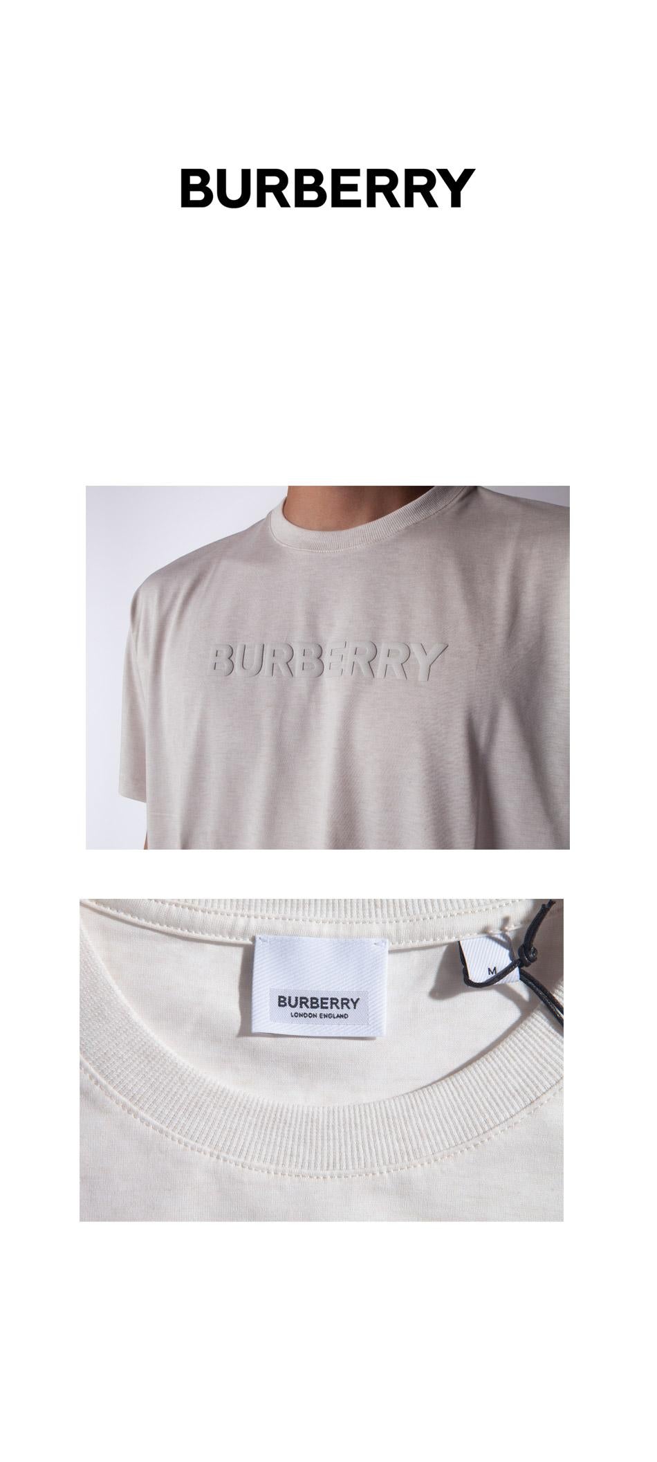 BURBERRY Logo Print Cotton Oversize Short Sleeve T-Shirt