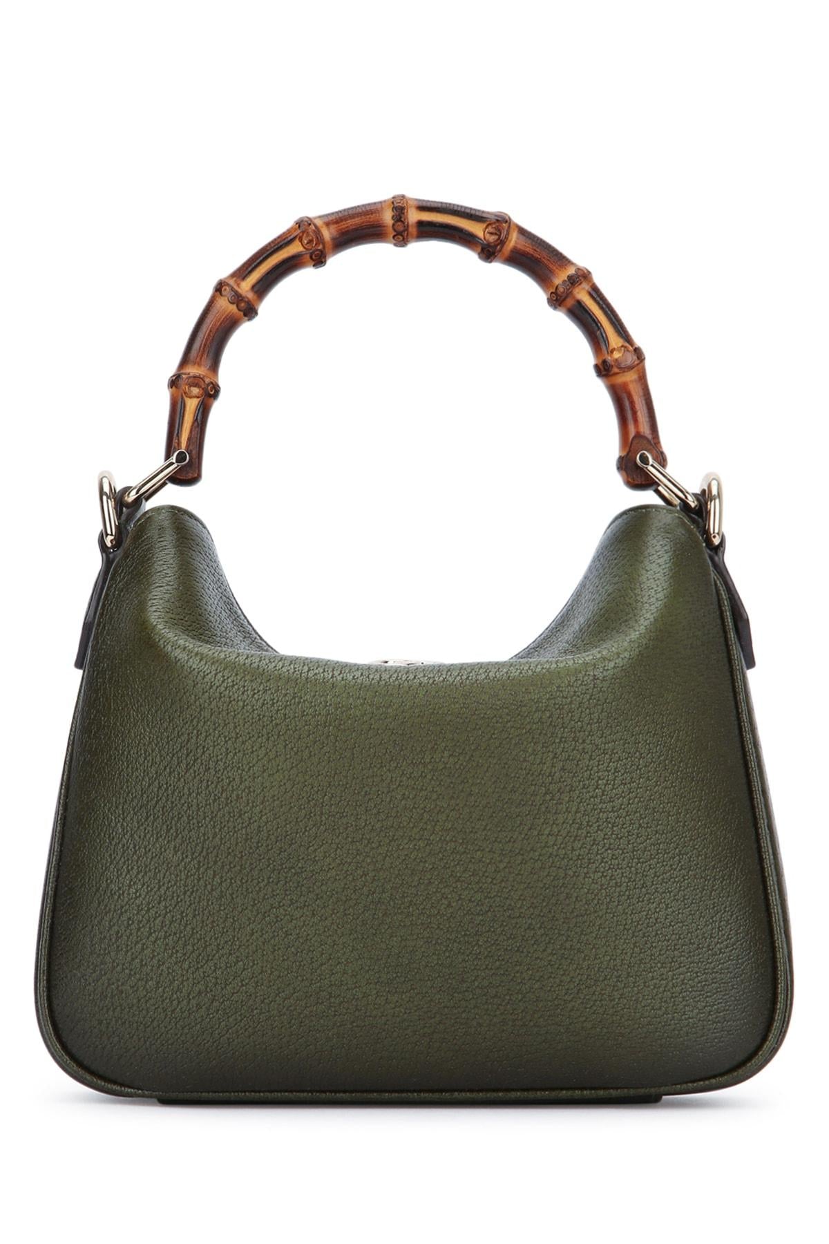 GUCCI Green Leather Shoulder Bag