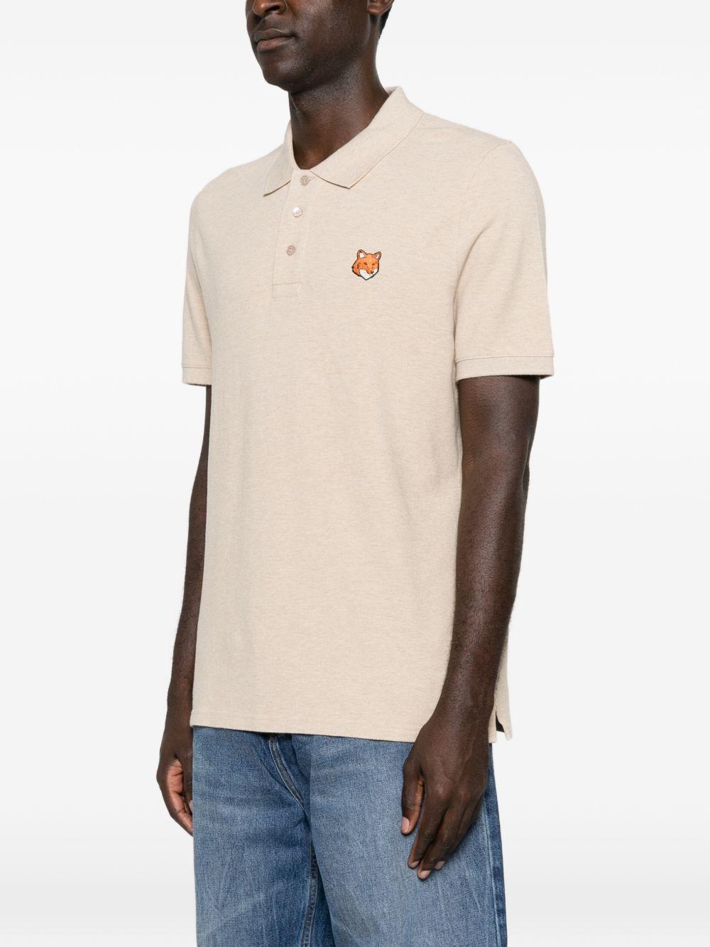 Maison Kitsune Cotton Short Sleeve Polo Shirt Navy Men