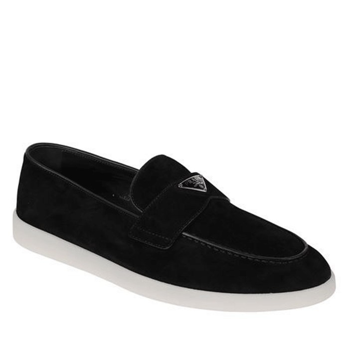 PRADA Men’s Suede Loafers Black 2DG124