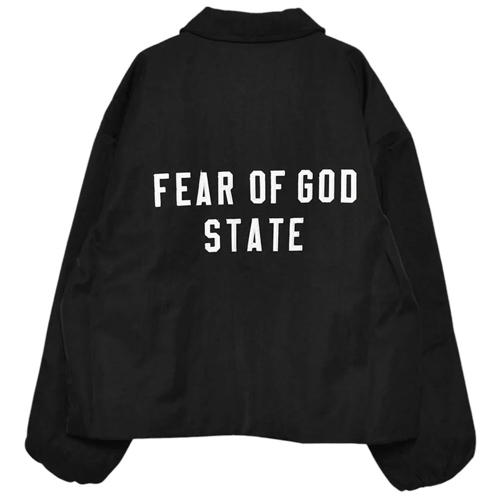 Fear of God Textured Nylon Back Logo Jacket for Men 202BT246380F BLACK