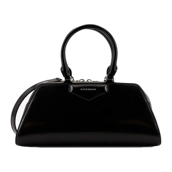 GIVENCHY Antigona East-West Small Leather Shoulder Tote Bag Black