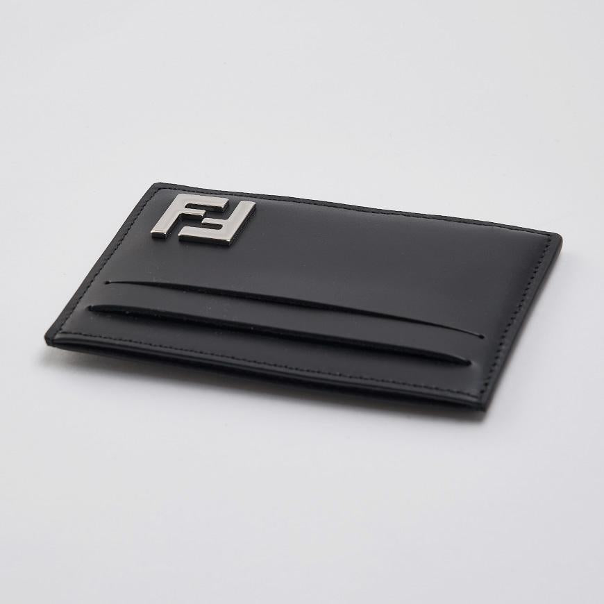 FENDI Men’s FF Squared Leather Card Holder 7M0371 AAIW F0GXN