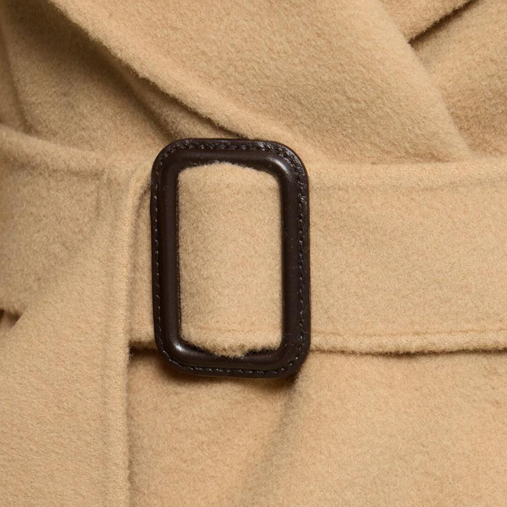 Max Mara Belted Wool Coat Beige 2425016041 065